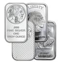 1 oz silver bar front — Buffalo design, .999 fine silver one troy ounce