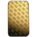 10 oz Credit Suisse gold bar back — repeating Credit Suisse pattern
