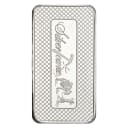 10 oz SilverTowne silver bar back — diamond grid pattern with SilverTowne logo