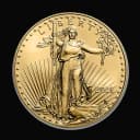 1 oz American Gold Eagle Coin obverse — Lady Liberty striding forward