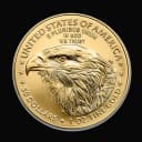 1 oz American Gold Eagle Coin reverse — bald eagle head close-up