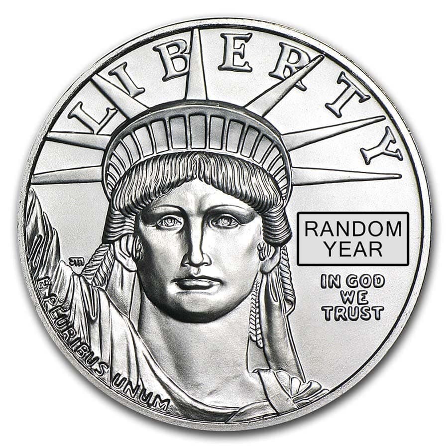 1 oz American Platinum Eagle obverse