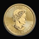 1 oz Canadian Gold Maple Leaf reverse — Queen Elizabeth II portrait