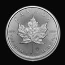 1 oz Canadian Silver Maple Leaf obverse — maple leaf design