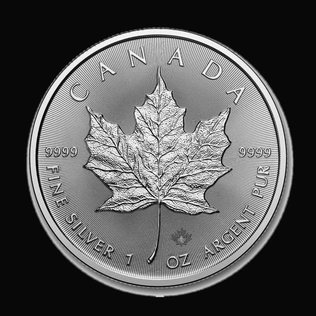 Canadian Silver Maple Leaf obverse