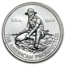 1 oz Engelhard Prospector silver round obverse — THE AMERICAN PROSPECTOR, U.S.A. 1984
