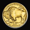 1 oz Gold Buffalo reverse — American bison