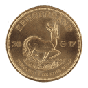 1 oz South African Krugerrand reverse — springbok antelope