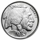 1 oz Silver Buffalo Round obverse — Native American Indian head profile with LIBERTY inscription