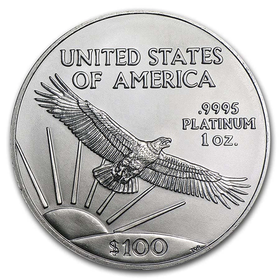 1 oz American Platinum Eagle obverse (reverse)