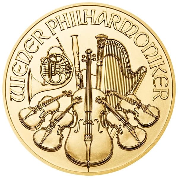 1 oz Austrian Gold Philharmonic obverse