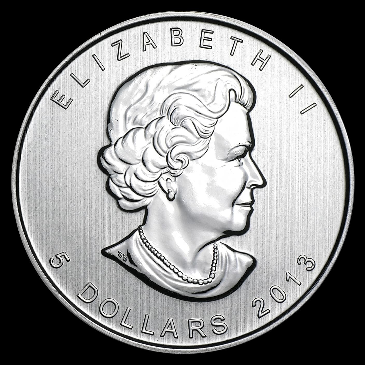 2013 Canada 1 oz silver Wildlife Series Pronghorn Antelope coin reverse showing a pronghorn on the prairie (reverse)