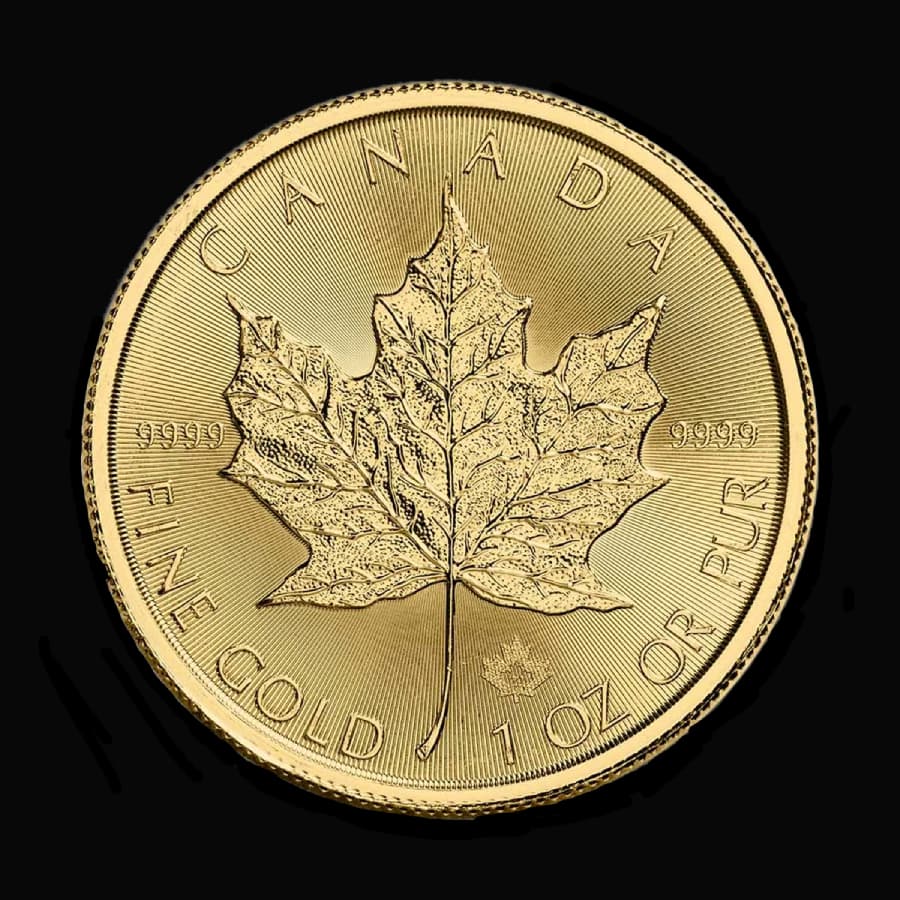 1 oz Canadian Gold Maple Leaf obverse