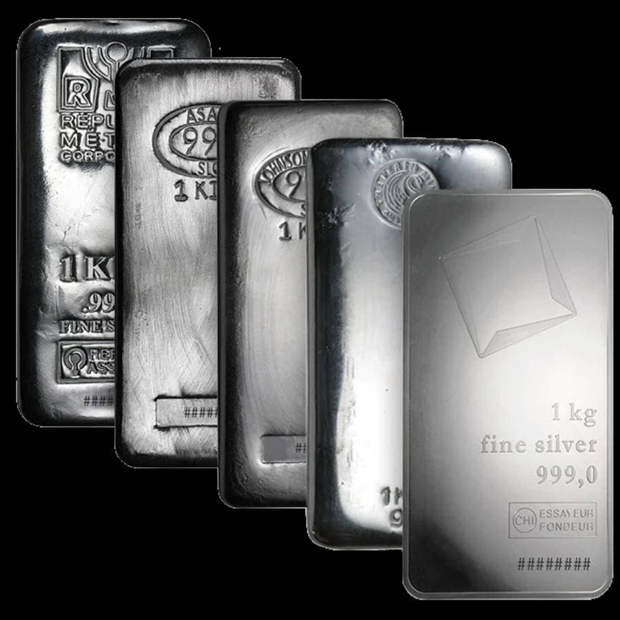 1 kilo silver bar front