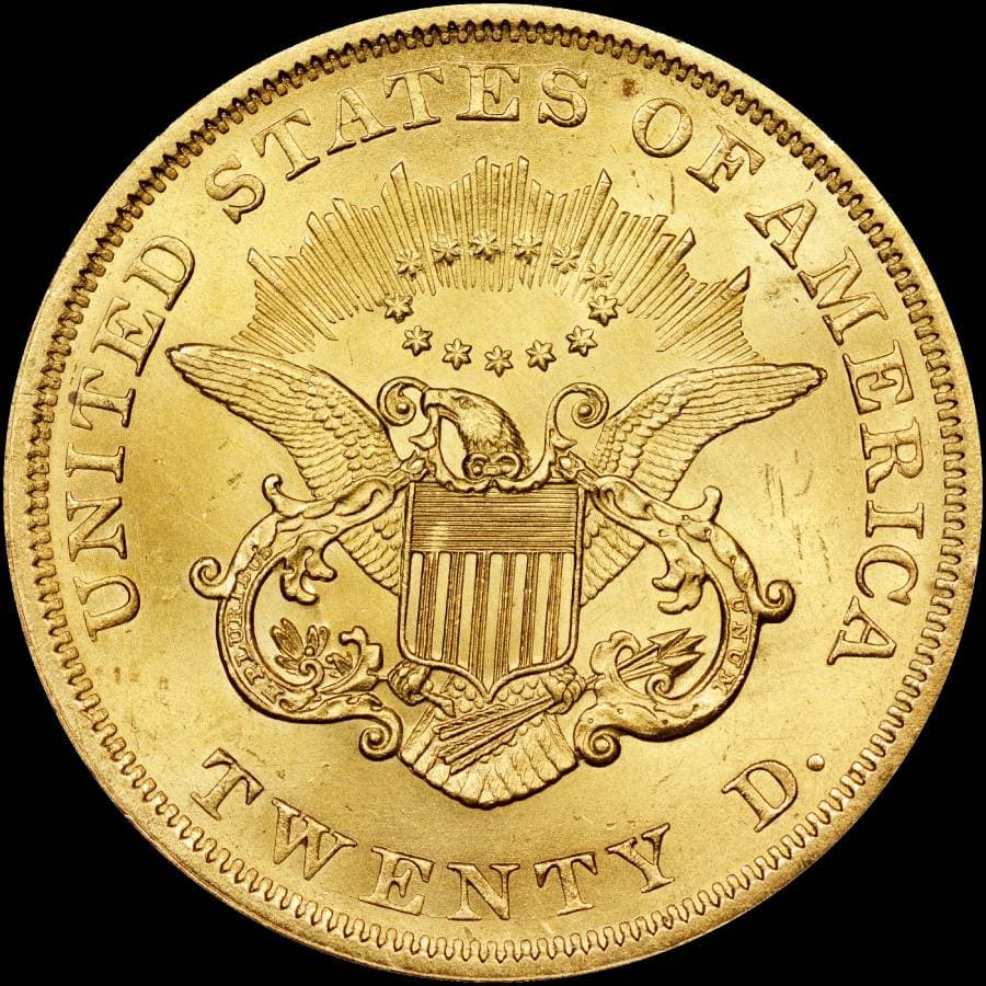 Liberty Head $20 Double Eagle obverse (reverse)