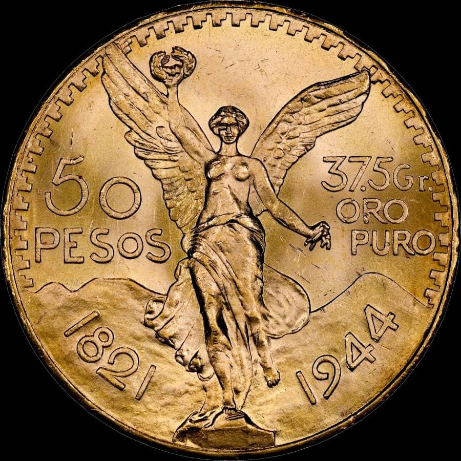 Mexican 50 Peso Centenario gold coin reverse