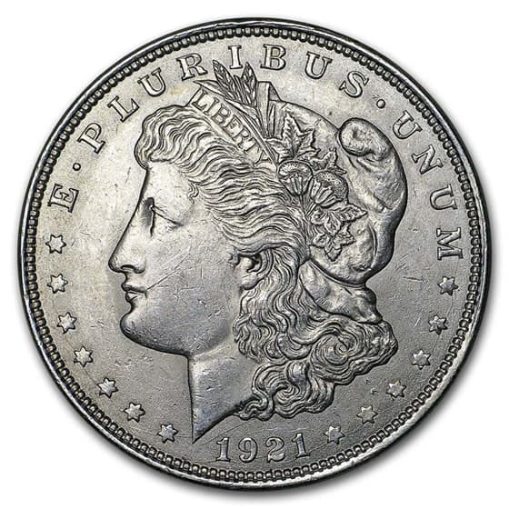 Morgan Silver Dollar obverse — Liberty portrait, E PLURIBUS UNUM, stars