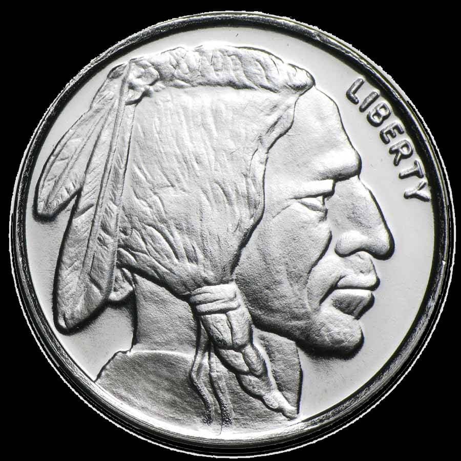 1 oz Silver Buffalo round obverse